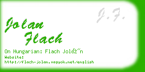 jolan flach business card